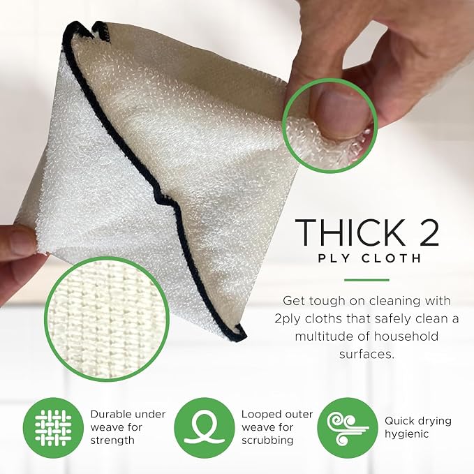 Whiffkitch Dishcloths Dishrags for Kitchen and Household Cleaning 6x7 3-Pack - Image 5