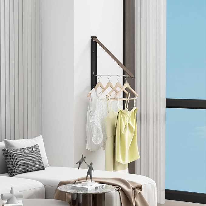Clothes Drying Rack for Laundry Drying Rack Wall Mounted Clothes Hanger Rack - Image 2