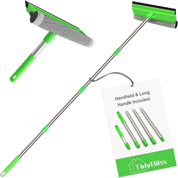 Window Squeegee Professional, 56” Car Windshield Glass Cleaner Tool by TidyBliss