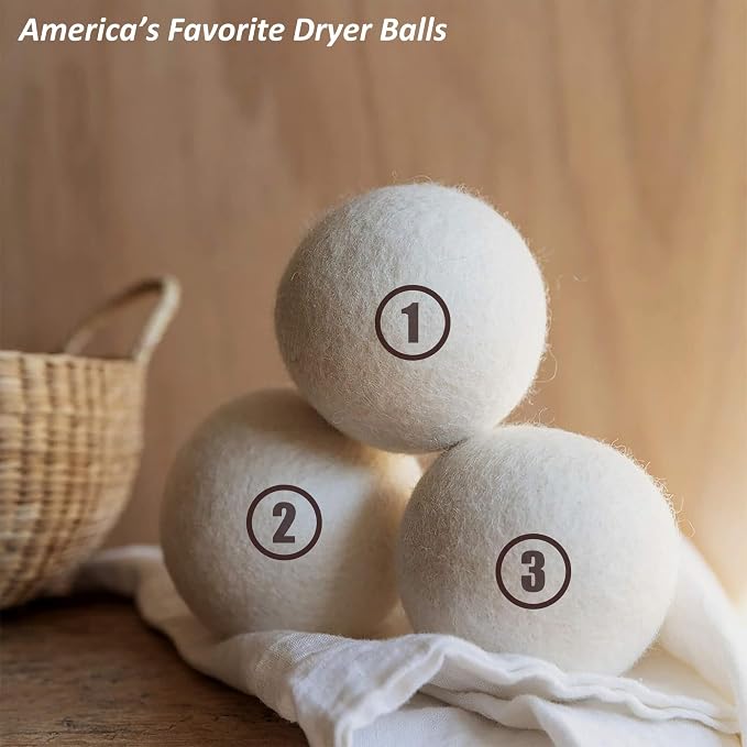 Sheep Wool Dryer Balls 12 Pack XL Premium Natural Fabric Softener, Reusable - Image 6
