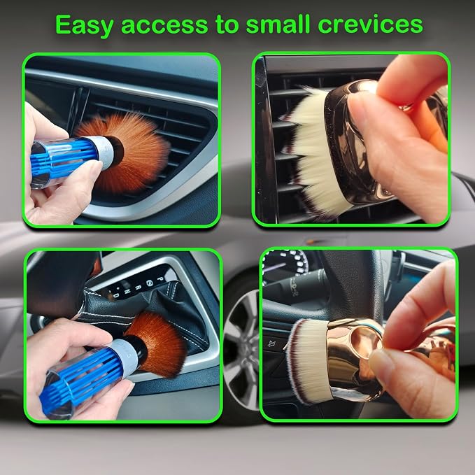 Car Interior Dusting Brush Auto Dust Sweeping Soft Detail Brush Mini Dash Duster - Image 5