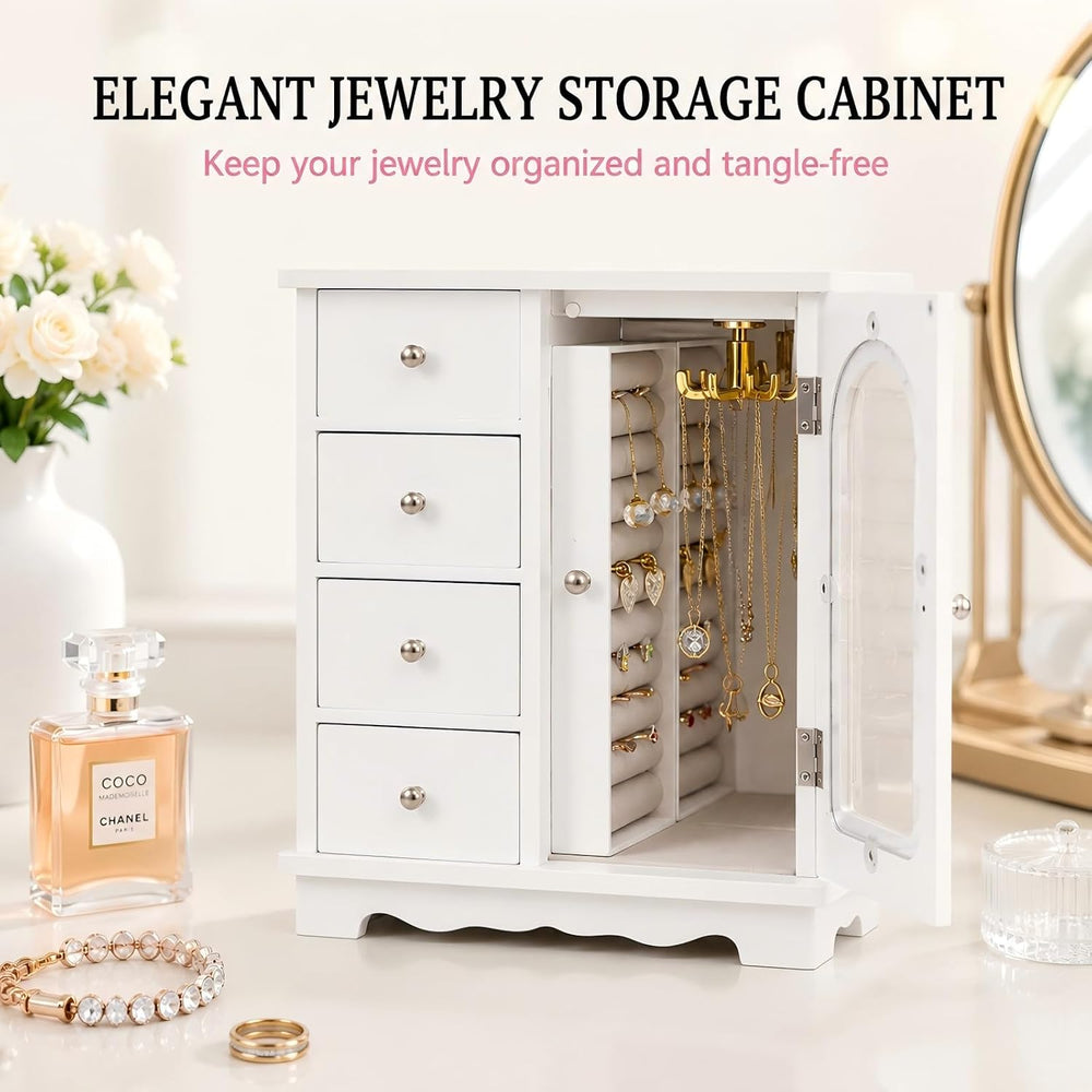 ZGZD Jewelry Box Organizer for Women, Large-Capacity Jewelry Storage Cabinet ...