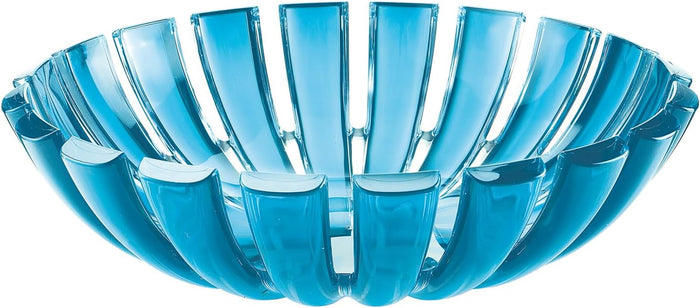 Guzzini Dolcevita Series Square Plastic Bread Serving Basket, Modern Striped Style, 25cm x 25cm x 6.5cm, 1L Capacity