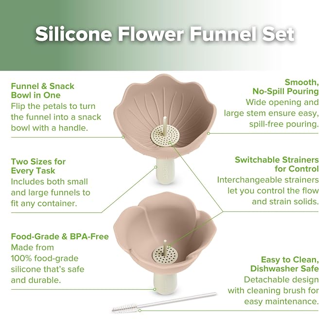 Haakaa Silicone Flower Funnel Set – Dual-Size Silicone Funnels - Image 5