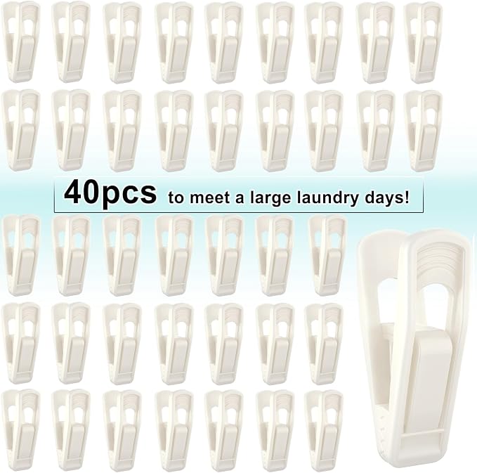 Hanger Clips for Velvet Hangers, Non-Slip Plastic Clips Pant Skirt Hanger Clips - Image 6