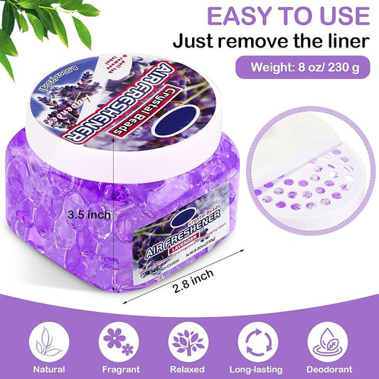 6 Pcs Air Freshener Gel Beads Bulk Odor Eliminator Beads Odor Removing Gel - Image 2