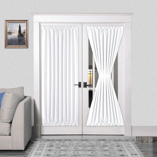 DWCN French Door Curtains – Rod Pocket Thermal Curtain by DWCN