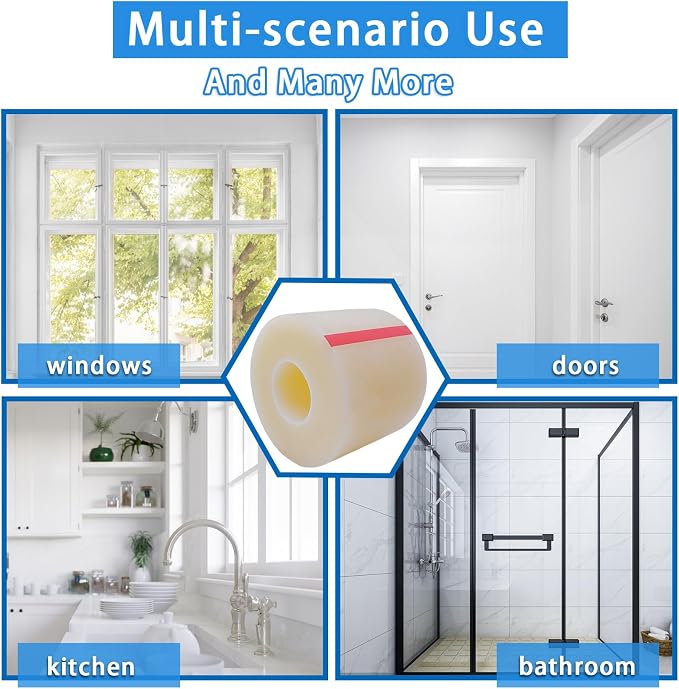 Transparent Window Weather Sealing Tape, Winter Window Seal Kit - Image 6