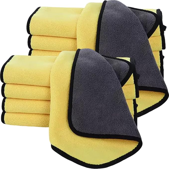 10 Pack Premium Microfiber Towels Coral velvet Washing and Detailing Towels by Unknown