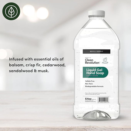 Clean Revolution Liquid Gel Hand Soap, Silky Rich Liquid, Quick Lather - Image 2