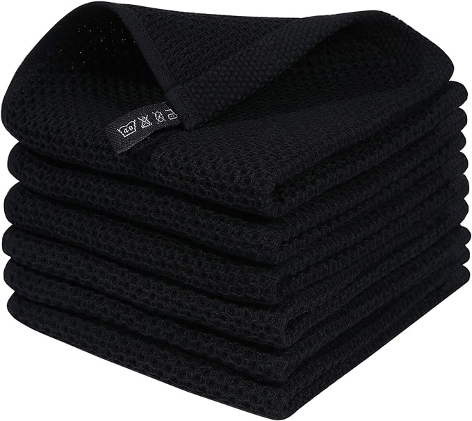 Homaxy 100% Cotton Waffle Weave Kitchen Dish Cloths, Ultra Soft Absorbent Quick by Homaxy