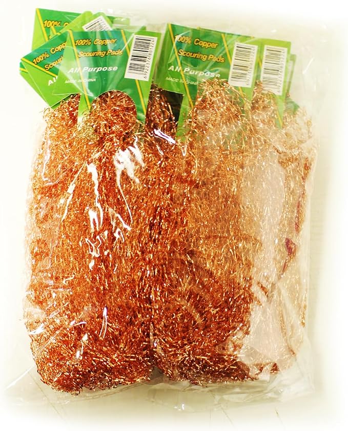 Copper Scouring Pad, Scrubbing Scour Pads 10 Pcs/Pack, Pure Copper, 13g / Pc - Image 5