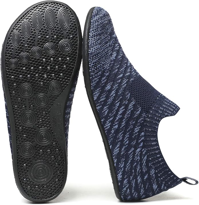 QZKDM Lightweight Slip on Grip Indoor House Slippers Barefoot Non Slip Home - Image 6