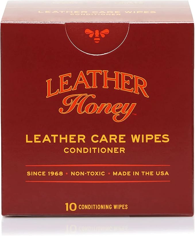 Leather Honey Conditioner Wipes: Restore Leather On-The-Go. Protect & Condition by LeatherHoney