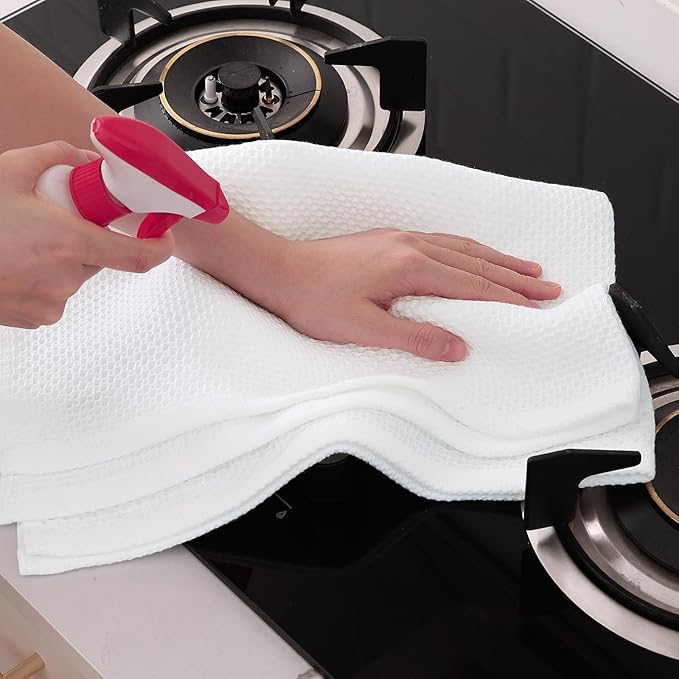 Homaxy 100% Cotton Oversized Waffle Weave Kitchen Dish Towels, Ultra Soft - Image 5