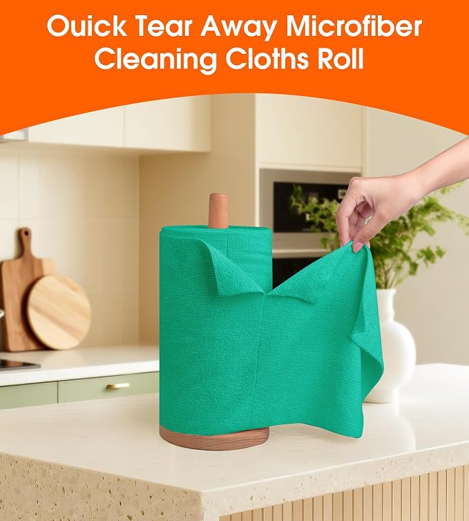 Roll of Microfiber Cleaning Cloth –100 Pack, Tear Away Microfiber Towels - Image 5
