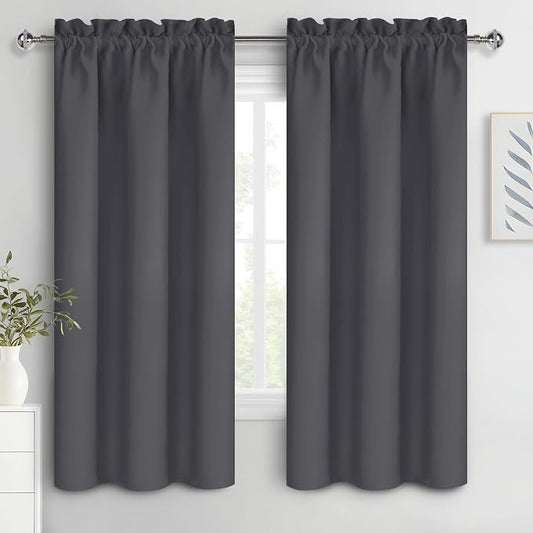 DWCN Blackout Curtains for Bedroom 63 Inch Length 2 Panels Set, Solid Thermal by DWCN
