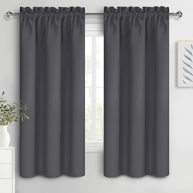 DWCN Blackout Curtains for Bedroom 72 Inch Length 2 Panels Set, Solid Thermal by DWCN