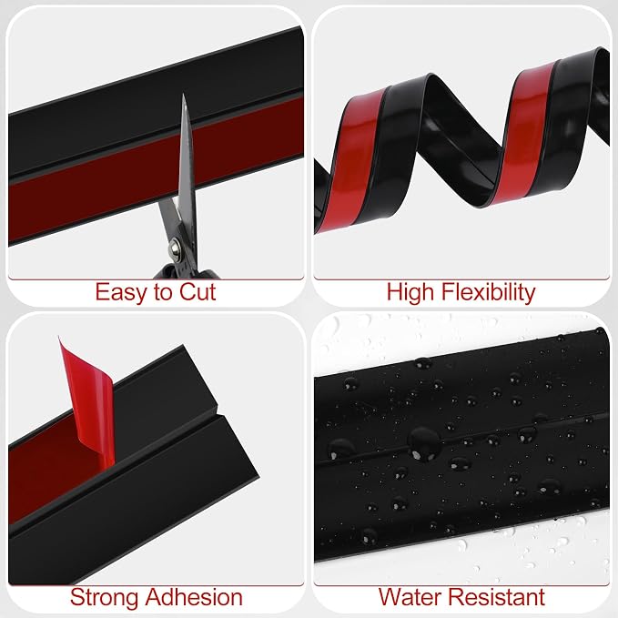 MYFAMIREA Door Weather Stripping 3IN x 20FT Door Draft Stopper Seal Tape - Image 4