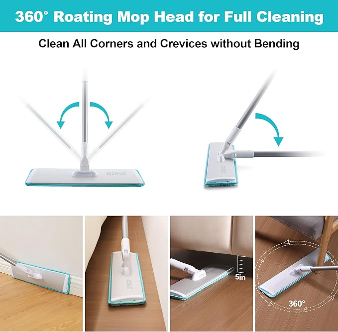 JOYMOOP 18 Inch Dust Mop for Hardwood Floors, Heavy Duty Industrial Wet Dry Mops - Image 6