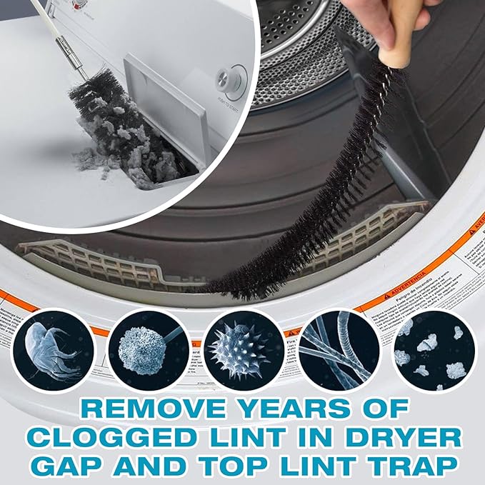Sealegend 47-Pieces 33-Feet Dryer Vent Cleaner Kit, Dryer Cleaning Tools - Image 5