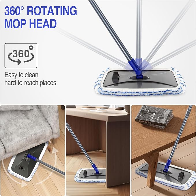 MASTERTOP Microfiber Mops for Floor Cleaning, Extra Large Industrial Mop - Image 4