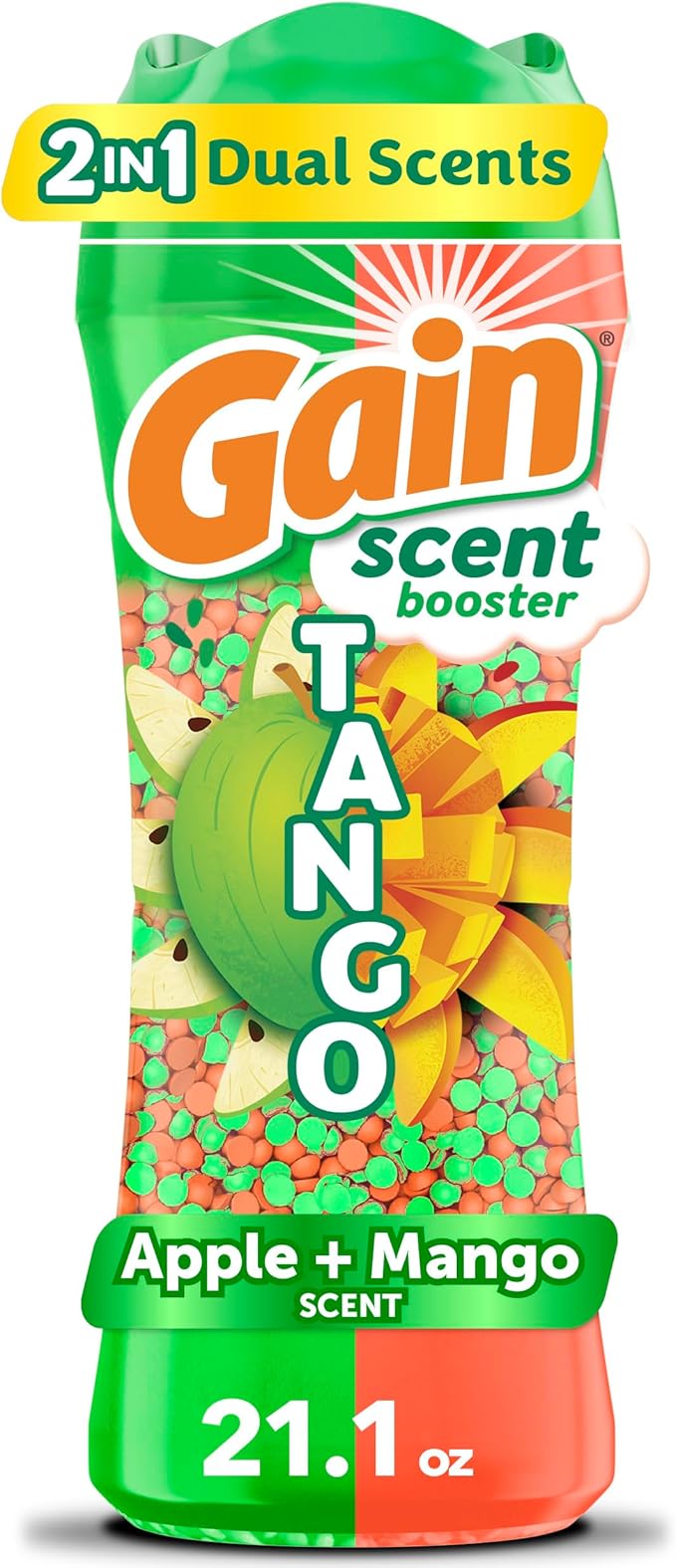 Gain Tango 2-in-1 Laundry Scent Booster Beads, Apple and Mango Scent, 21.1 OZ by Gain