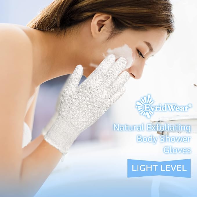 Evridwear Exfoliating Dual Texture Bath Gloves - Image 3