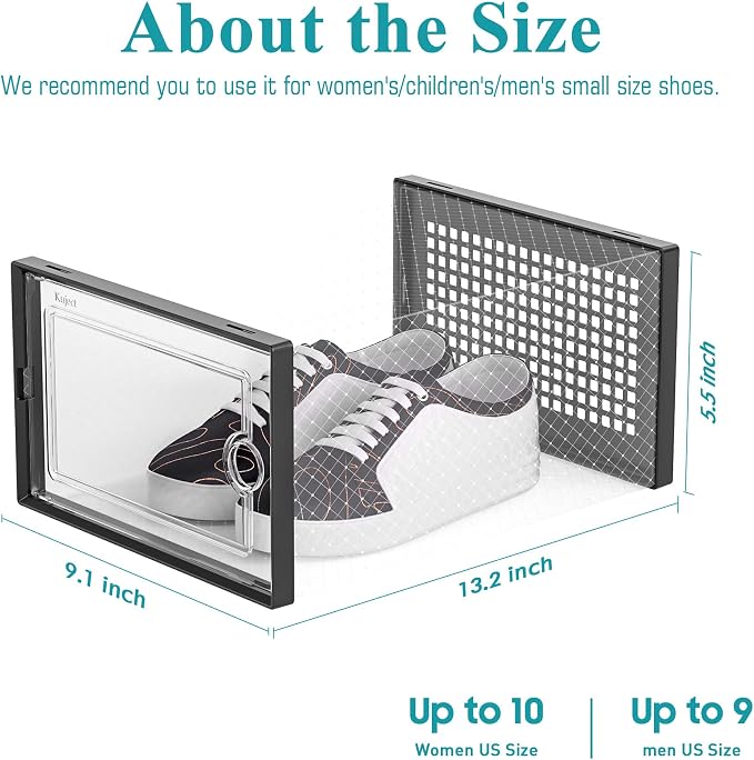 Kuject Large Shoe Organizers Storage Boxes - Image 2
