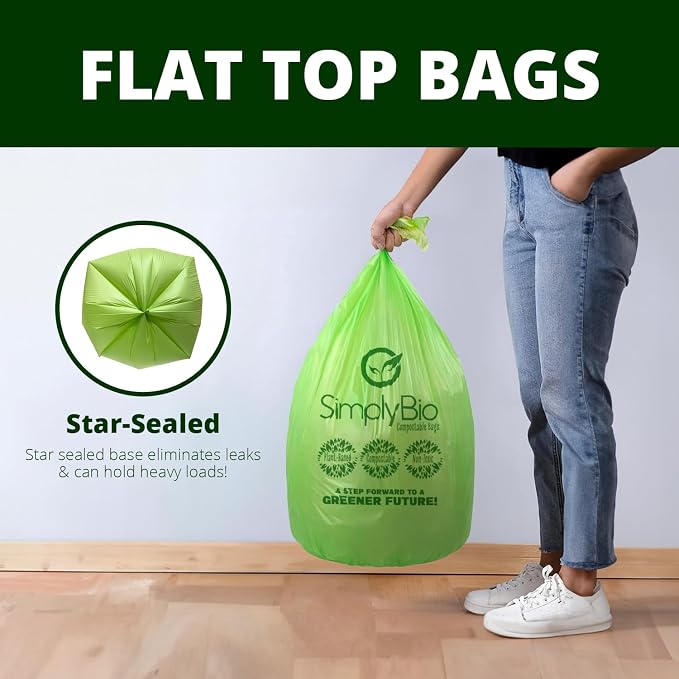 Simply Bio 13 Gallon Compostable Trash Bags Liners - Image 3