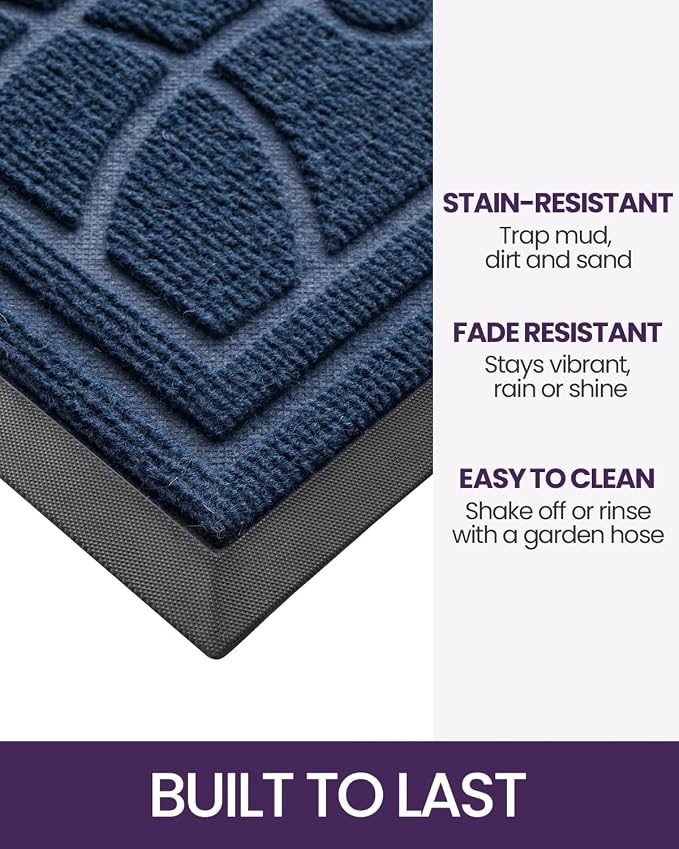 DEXI Front Door Mat Outside Entrance, Heavy Duty Non Slip Low Profile Doormat - Image 3