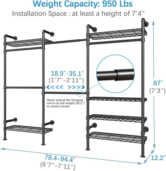 Timate F3 Garment Rack Heavy Duty Clothes Rack - Image 5