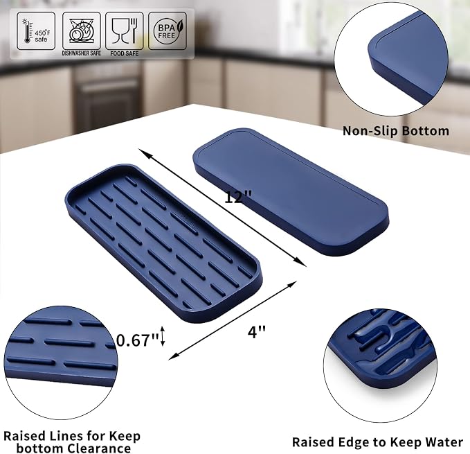 Silicone Kitchen Sink Organizer Tray - Image 2