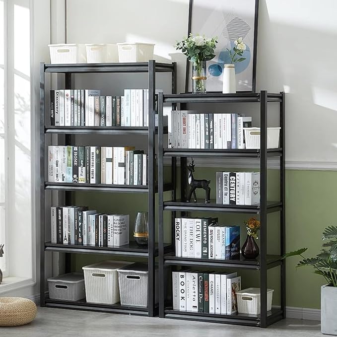 63" H Heavy Duty Garage Shelving, Metal Storage Shelves, Adjustable 5 Tier - Image 2