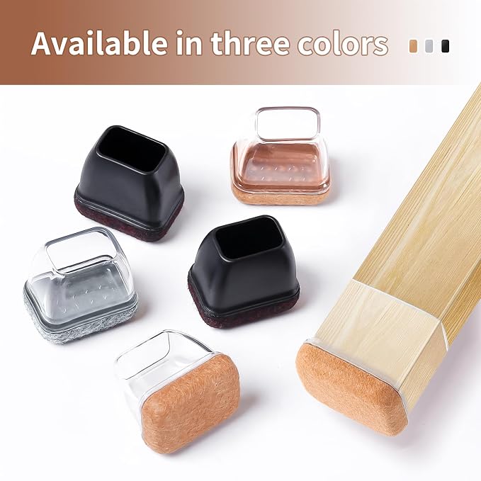 Ezprotekt 24 Pcs Rectangle Felt Chair Leg Floor Protectors - Image 7