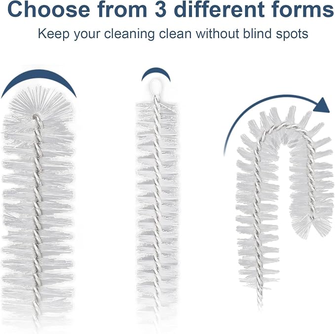 Straw Cleaner Brush Set, 12-Piece 11.8 Inch Long Botthle Cleaning Brush - Image 3