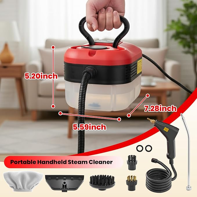 Saker Steam Cleaner for Home, 6-Level Adjustable Steamer for Cleaning, Portable - Image 7
