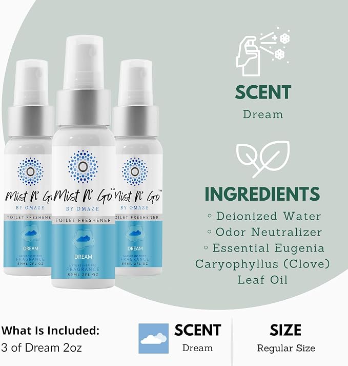 Mist N’ Go by Omaze Travel Bathroom Spray - Image 2