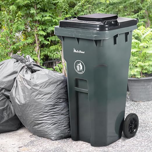 32 Gallon Trash Can with Wheels Outdoor Trash Can with Lid and Wheels - Image 6