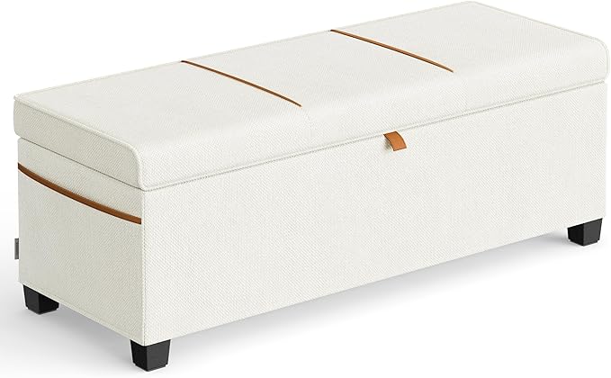 SONGMICS Storage Ottoman Bench, Storage Chest, 15.7 x 43.3 x 15.7 Inches by SONGMICSbySONGMICSHOME