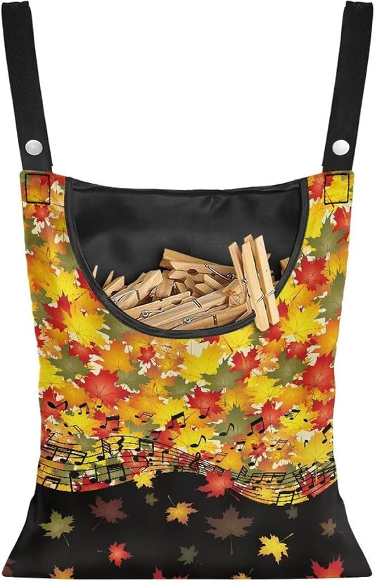 Maple Leaf Handy Laundry Clothespin Bag Holds 100 Medium-Sized Clothes Pins by CREAMIC