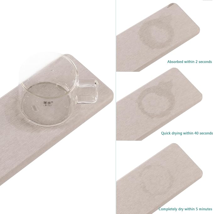 2 Pcs Water Absorbing Stone Trays, Kitchen/Bathroom Sink Soap Dish, Diatomite - Image 7
