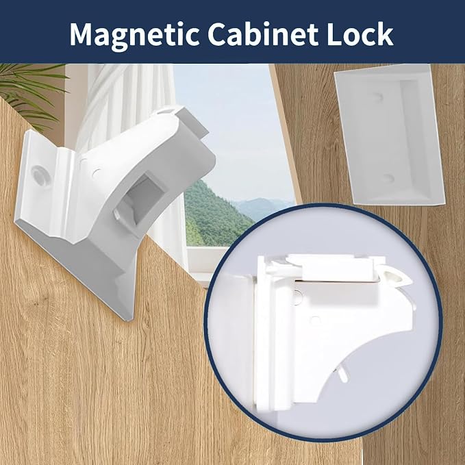 12 Pack Magnetic Cabinet Locks Baby Proofing, Child Proof Cabinet Locks - Image 5