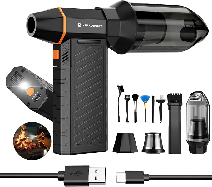 K&F Concept 2-in-1 Magnetic Compressed Air Duster, Electric Air by KFCONCEPT