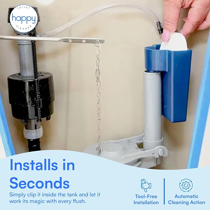 Happy Toilet Cleaner – Self-Cleaning Toilet System | Easy Install Toilet Tablet - Image 3