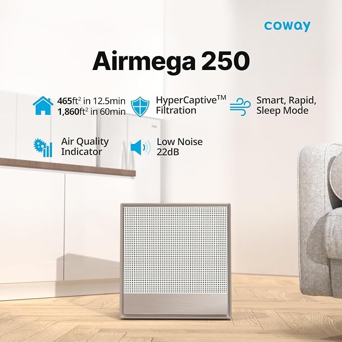 COWAY Air Purifiers for Home Large Room Up to 1, 860 ft², Washable Pre-Filter - Image 2