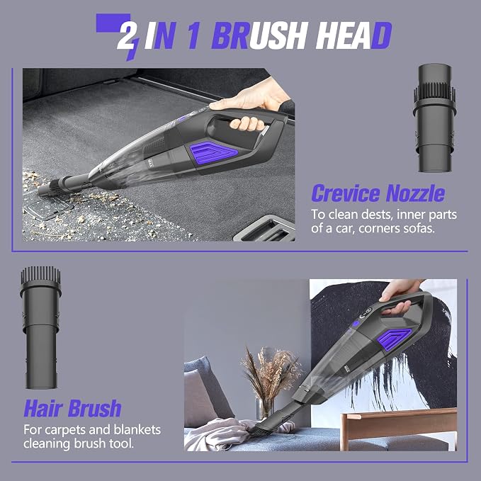 Handheld Vacuum Cordless Cleaner, Powerful Portable and Dust Buster Hand Vcauum - Image 3