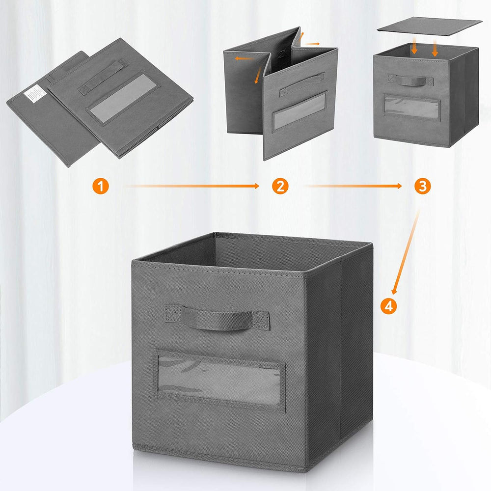 11 Inch Storage Cube,Storage bin (Set of 10) Foldable Fabric Cube Storage Bin...