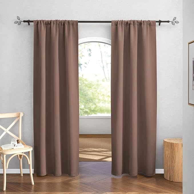 RYB HOME Blackout Curtains 84 inches Long 2 Panels Set - Image 2