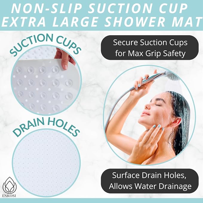 ENKOSI Extra Large Shower Mat Non Slip - Image 2
